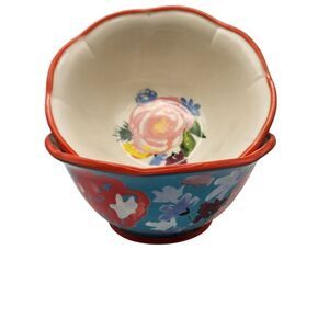 The Pioneer Woman Set of 2 Stoneware China Floral Bowls